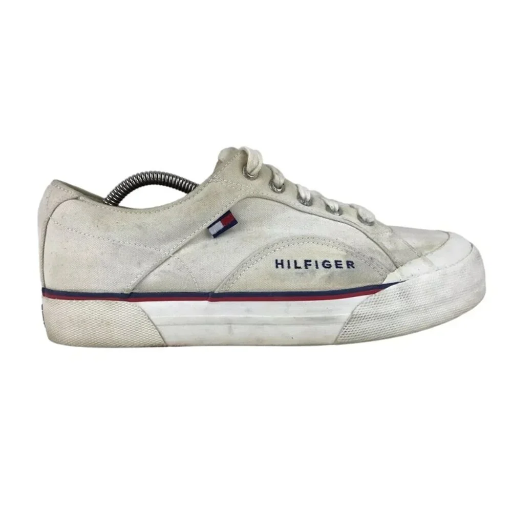 Tommy Hilfiger Mens White H9-CH17 Low Top Lace Up Sneaker‎ Shoes Size US 9M